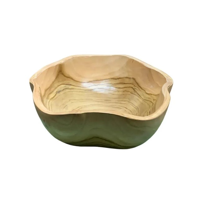 Medium Wooden Bowl For Sale - Image 4 of 5