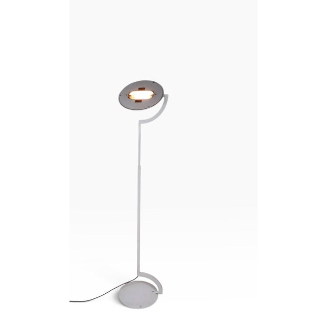White 1990s Mid-Century Modern Italiana Luce Eco Floor Lamp Mario Barbaglia For Sale - Image 8 of 18