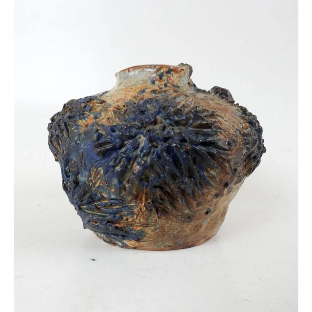 Vintage Hand Built Studio Pottery Vase For Sale - Image 4 of 11