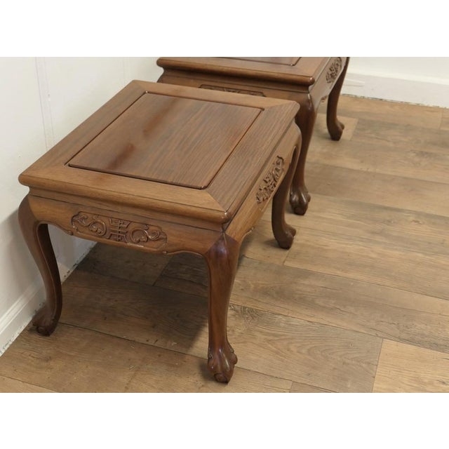 Low Oriental Teak Tables, 1960s, Set of 2 For Sale - Image 4 of 8