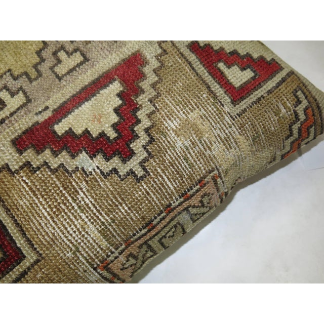 Zabihi Collection Vintage Turkish Anatolian Rug Pillow For Sale - Image 4 of 5