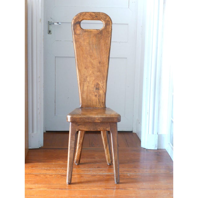 Sculptural Olive Wood Chair from Maison Dubosq, 1970s For Sale - Image 8 of 8