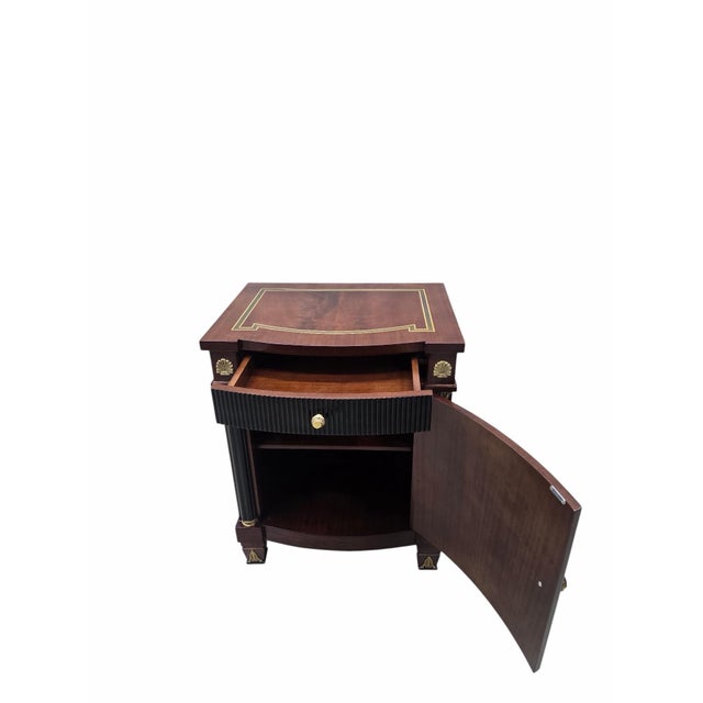 Wood Neoclassical Empire Revival Mahogany Nightstand/End Table For Sale - Image 7 of 10