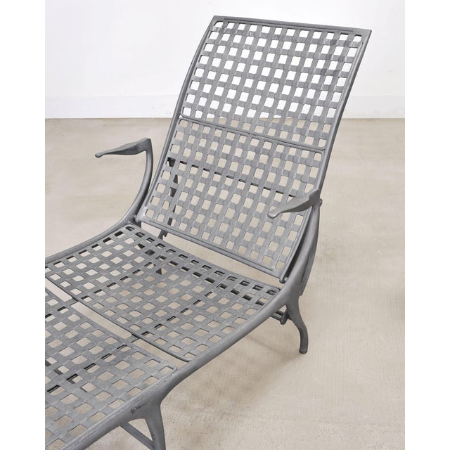 Metal Set of Six Dan Johnson for Brown Jordan Sol Y Luna Chaise Lounges For Sale - Image 7 of 18