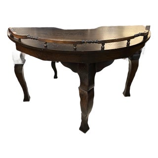 Vintage Demilune Shaped Desk For Sale