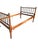 An authentic 19th-century antique Jenny Lind full-size spool bedstead, showcasing continuous, high-relief lathe-turned...