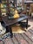 Heavily carved 19th century Spanish or Gothic revival style library table. Would make a stunning executive desk, kitchen...