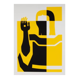 Woman Waving - 1991 Abstract Expressionist Lithograph on Paper by Sidney Budnick For Sale