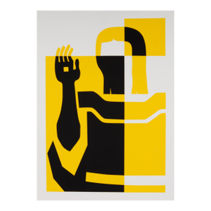 Woman Waving - 1991 Abstract Expressionist Lithograph on Paper by Sidney Budnick