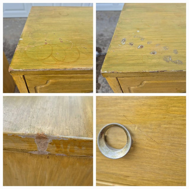 Mid 20th Century 3-Drawer Chests Dressers Night Stands, Manner Dorothy Draper & t.h. Robsjohn-Gibbings - A Pair For Sale - Image 13 of 14