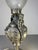 Antique Pewter Angel Lamp with Pleated Glass For Sale - Image 12 of 18