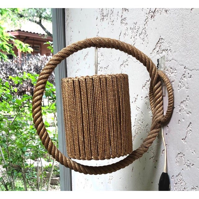 1960s Rope Sconce Audoux Minet, Circa 1960 For Sale - Image 5 of 6