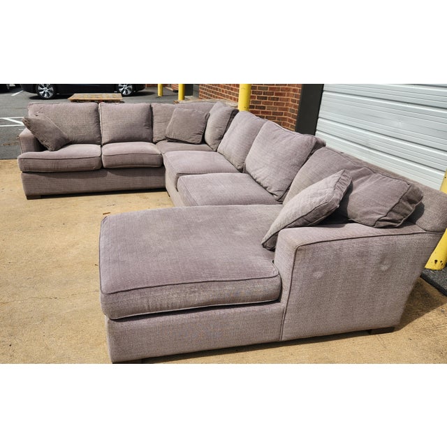 Gray Arhaus Camden Three-Piece Gray Sectional Sofa For Sale - Image 8 of 11