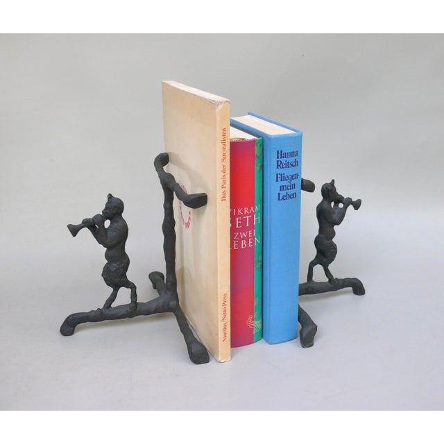 Metal Faun Bookends from Axel Kasseböhmer, 1990s, Set of 2 For Sale - Image 7 of 17