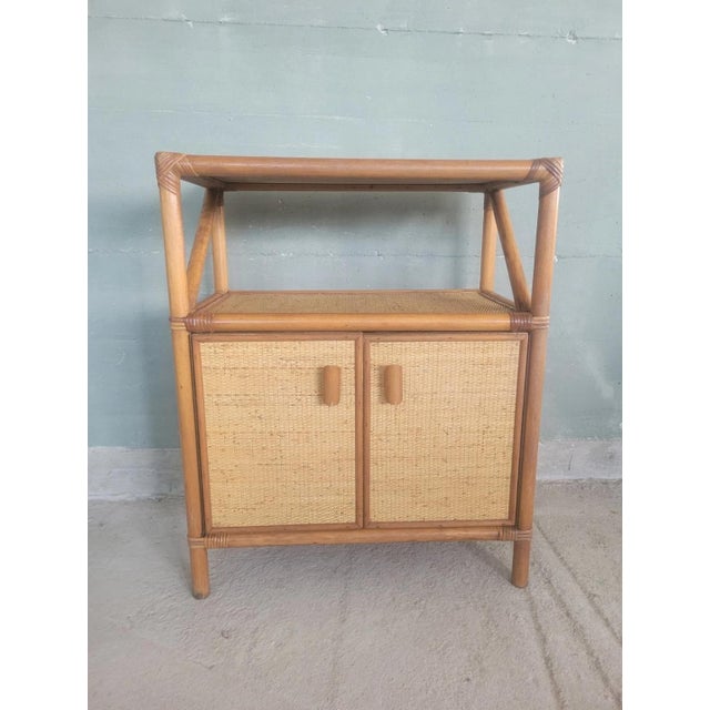 Rattan and Bamboo 2-Door Sideboard, 1970s For Sale - Image 9 of 9