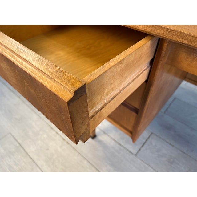 Tan Mid-Century Modern Scandinavian Desk For Sale - Image 8 of 12