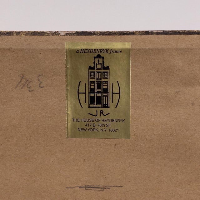 1970s Set of 3 Modernist Botanical Oils in Hand-Carved House of Heydenryk Frames For Sale - Image 12 of 12