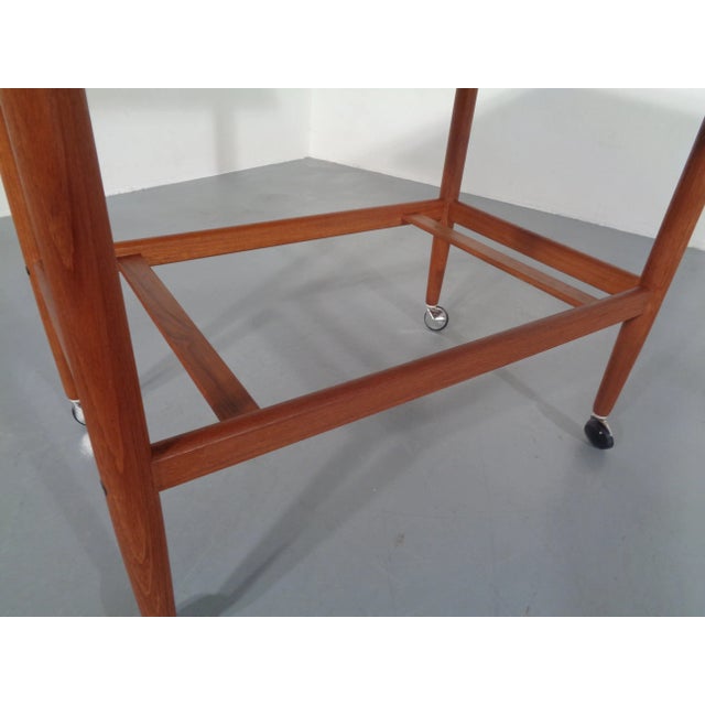 Teak Flip-Flop Expandable Cart with Removable Tray by Grete Jalk, 1960s For Sale - Image 13 of 17