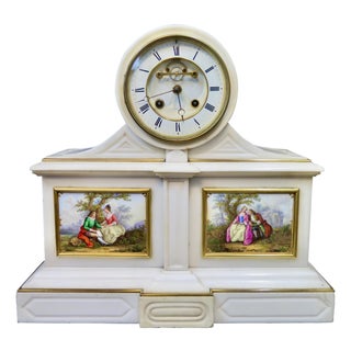 Late 19th Century Tiffany & Co. White Marble Mantle Clock For Sale