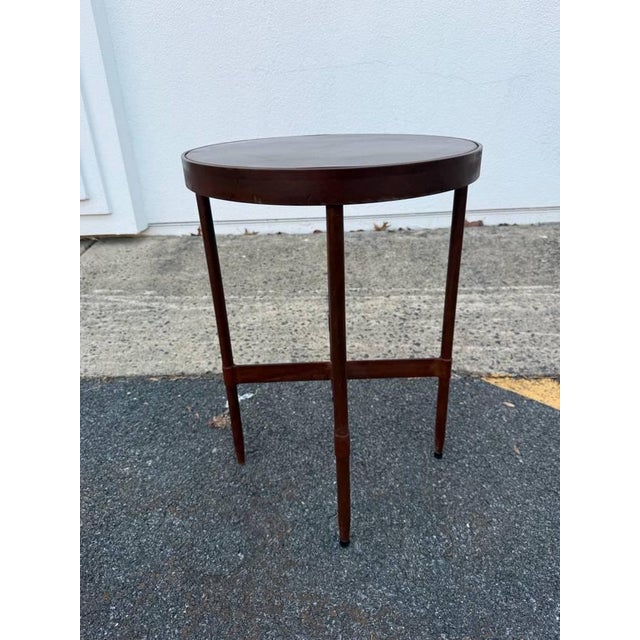 Traditional Vintage Heavy Metal Side Table " For Sale - Image 3 of 15