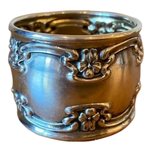Vintage Sterling Silver Repoussé Napkin Ring