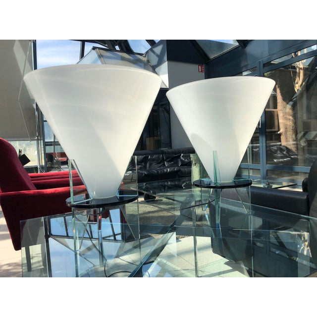 Modern Glass Model Otéro Lamps by Rodolfo Dordoni for Fontana Arte, 1986, Set of 2 For Sale - Image 3 of 9