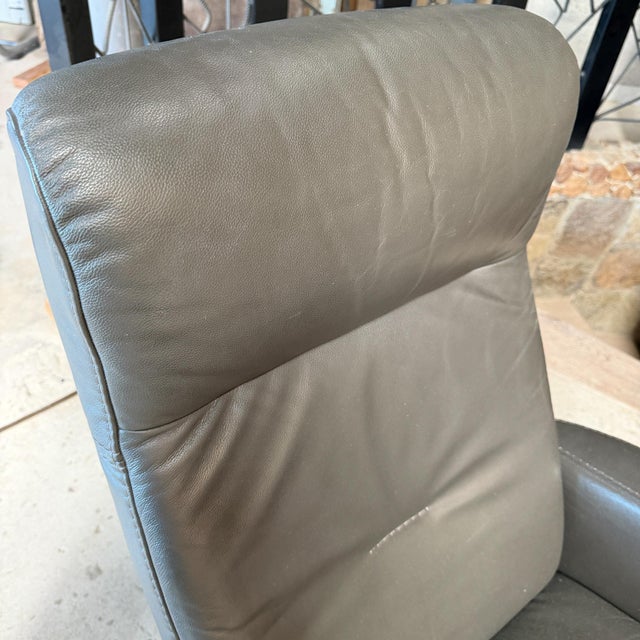 Ergonomic Leather Recliner Made in Norway by I M G Scandinavian Modern For Sale - Image 11 of 17
