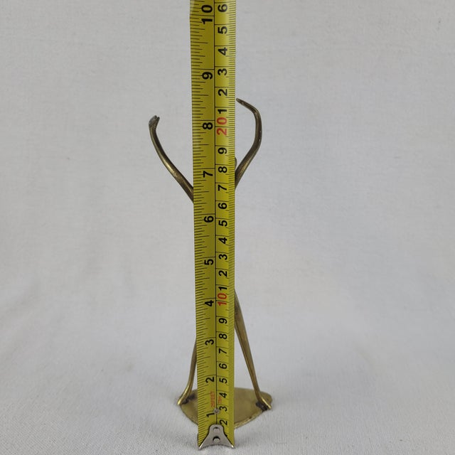 Brass Vintage Solid Brass Abstract Female Figurine MCM Sculpture For Sale - Image 8 of 8