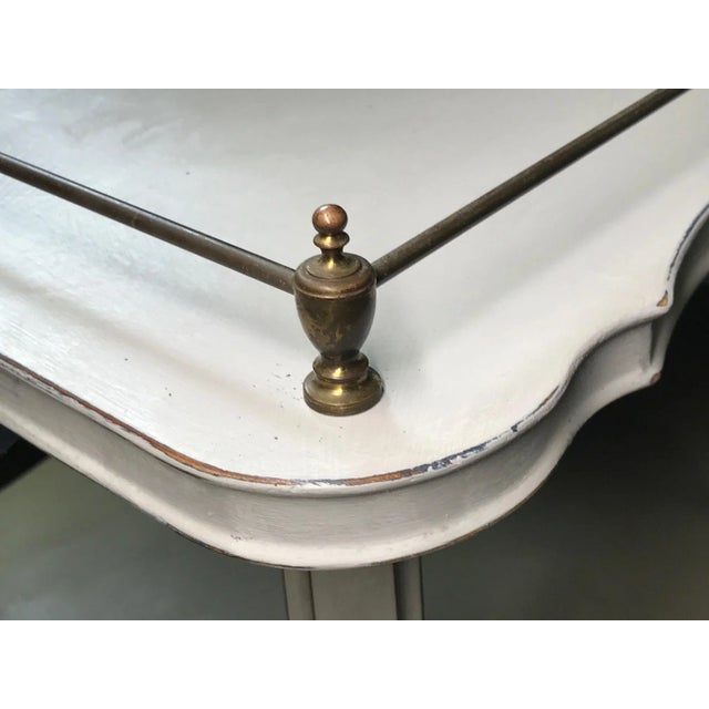 Wood Painted Bar Cart For Sale - Image 7 of 9