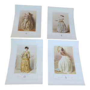 1967 Reproduction French Fashion Art Prints -Set of Four