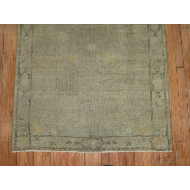 Vintage Zabihi Collection Gray Turkish Rug For Sale - Image 9 of 12