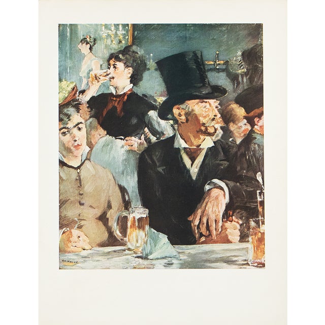 1953 After Manet "At the Cafe", Full-Color Print For Sale