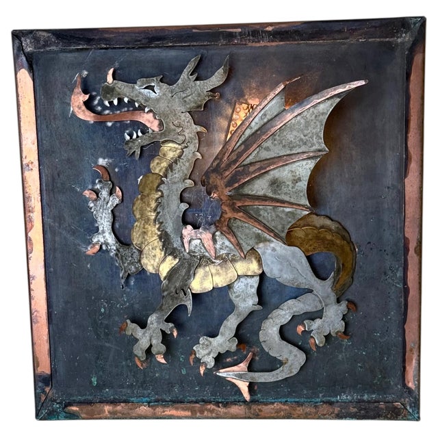 Sculptural Dragon Wall Light in Mixed Metals and Oxidized Copper by Mathieu Matégot, 1970s For Sale - Image 16 of 17