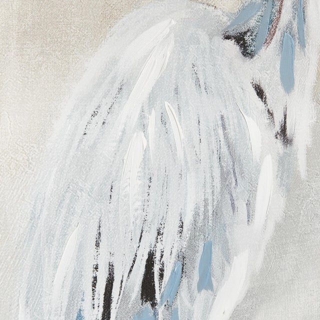 Transitional Heron Pair Hand-Embellished Giclees, Set Of 2 For Sale - Image 3 of 5