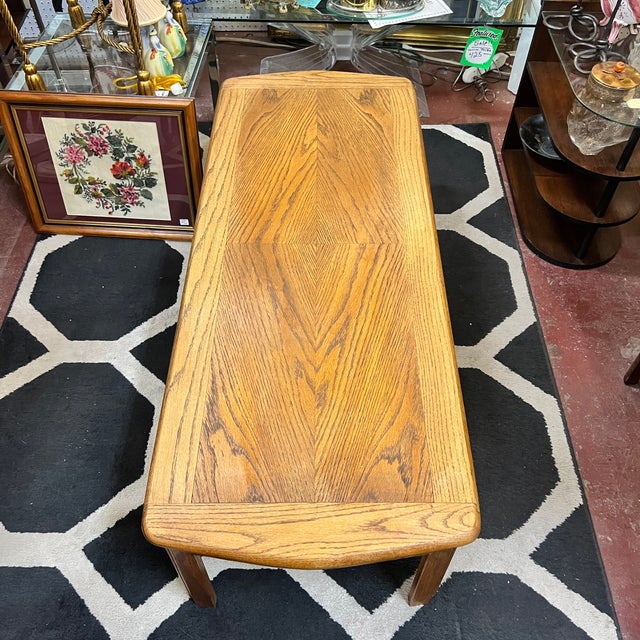 Mid Century Modern 60’s Long Solid Oak Coffee Table Chairish