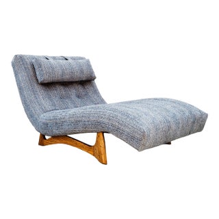 Restored 1960s Mid Century Modern Adrian Pearsall Wave Chaise Lounge, Attributed For Sale