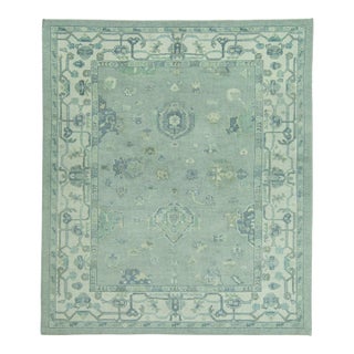 Turkish Oushak Rug 9'3" x 10'8" #19055 For Sale
