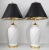 Lamp Pair White Plaster Palm Tree Leaf Restored Large For Sale In Miami - Image 6 of 13