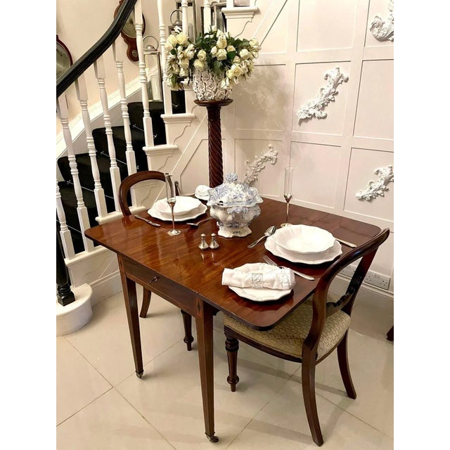 Antique George III Mahogany Pembroke Table For Sale - Image 4 of 16