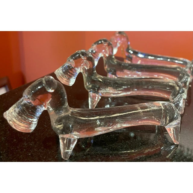 Traditional Set of Six Glass Schnauzer Knife Rests For Sale - Image 3 of 4