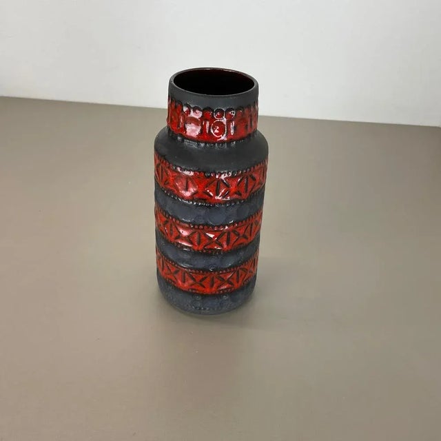 Colorful Fat Lava Pottery Vase from Bay Keramik, Germany, 1970s For Sale - Image 4 of 16