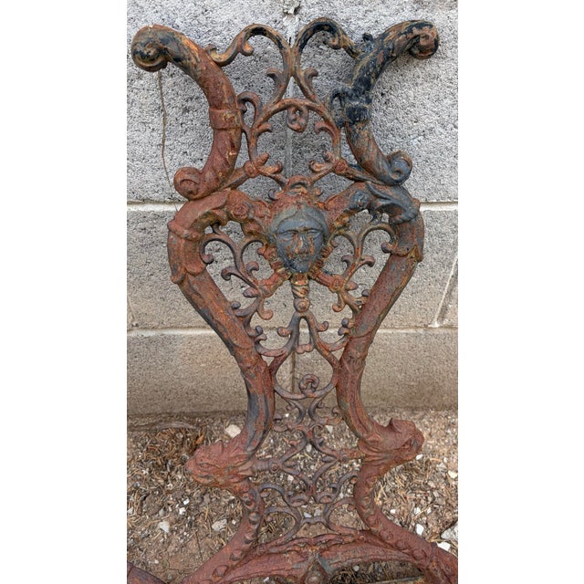 19th Century English Gothic Revival Cast Iron Wall Planters - A Pair For Sale - Image 4 of 12