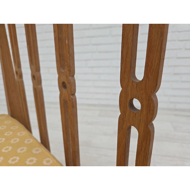 Swedish Drop Arm Sofa in Fabric and Oak, 1970s For Sale - Image 6 of 18
