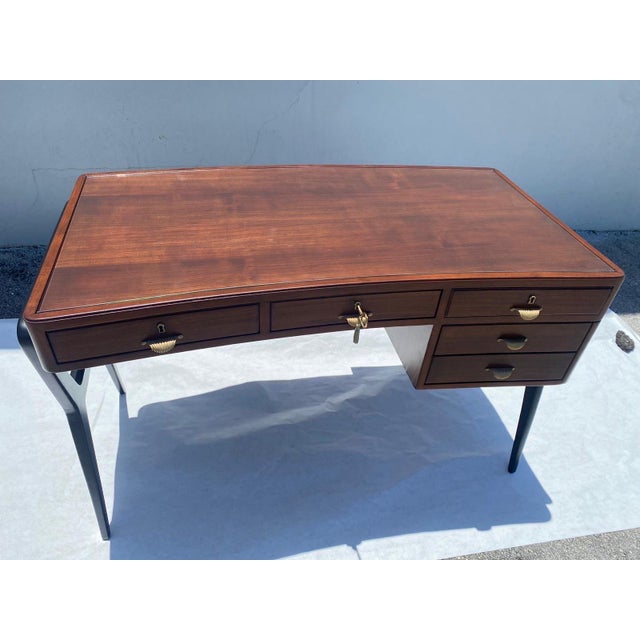 1940's Italian Art Deco Curved Desk Chairish
