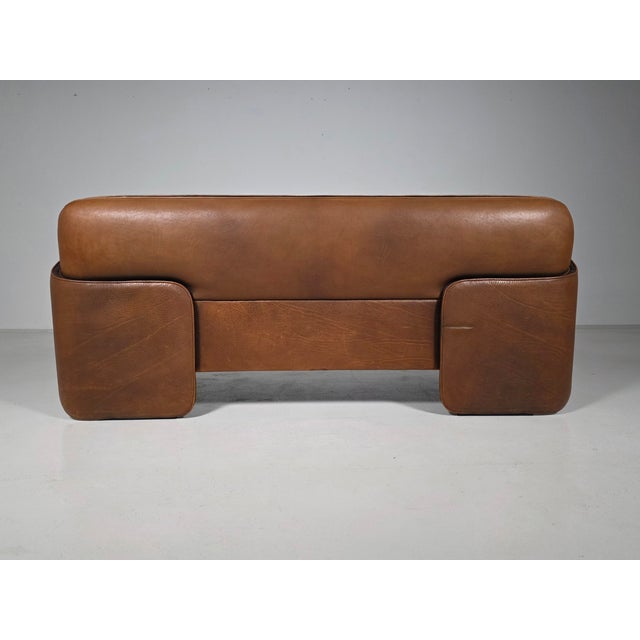 Gerd Lange DS-125 Sofa in Cognac Leather by Gerd Lange for de Sede, Switzerland, 1980s For Sale - Image 4 of 13