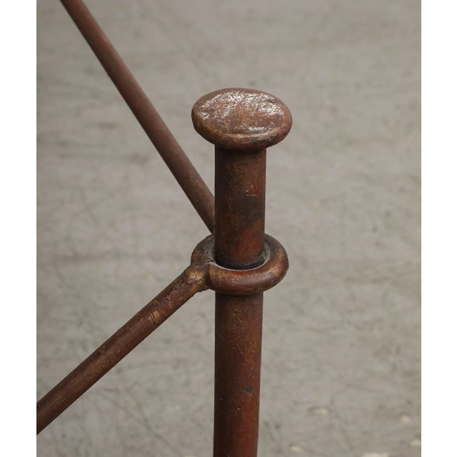 Vintage Giacometti Style Iron Coffee Table With Glass Top For Sale - Image 12 of 12