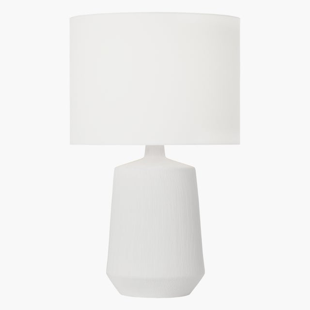2020s Hable by Visual Comfort Studio Hable Panola Table Lamp in Matte White Ceramic For Sale - Image 5 of 5