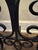 French Country Pair of Vintage Wrought Iron Fleur-De-Lis Fireplace Andirons For Sale - Image 3 of 5