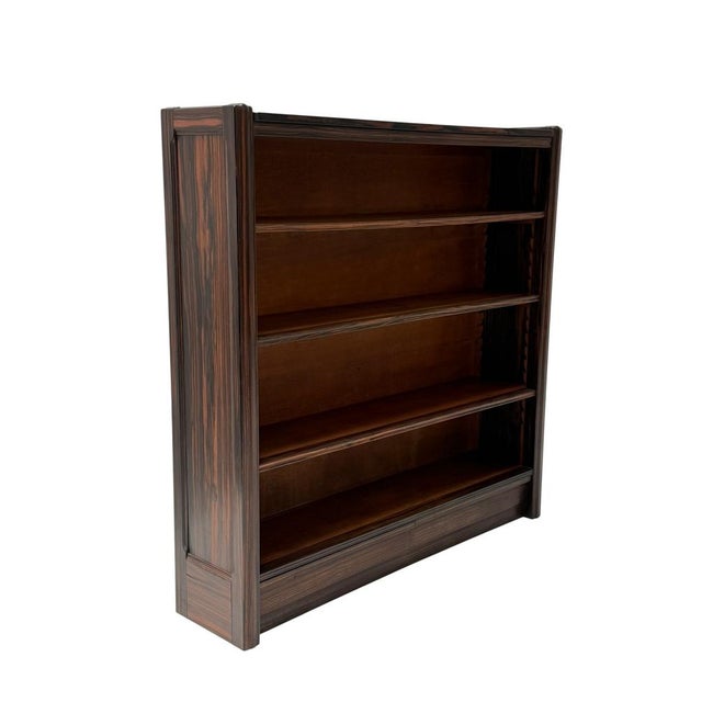 Art Deco Open Bookcase in Macassar Ebony with Oak Shelves, 1920s For Sale - Image 6 of 14