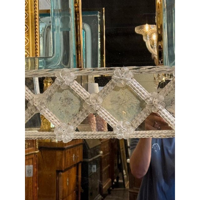 Murano Lattice Mirror For Sale In Dallas - Image 6 of 8